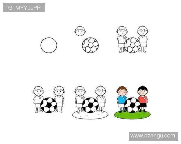 儿童简笔画教程踢足球的快乐瞬间让孩子们轻松学会画足球场景